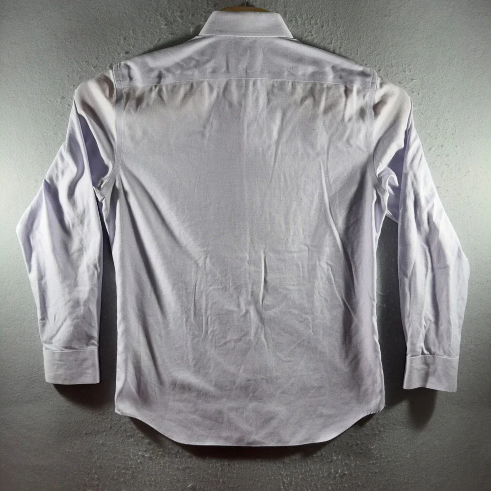3059 | Banana Republic Non-Iron Slim Fit Dress Shirt Purple Micro-check Mens M